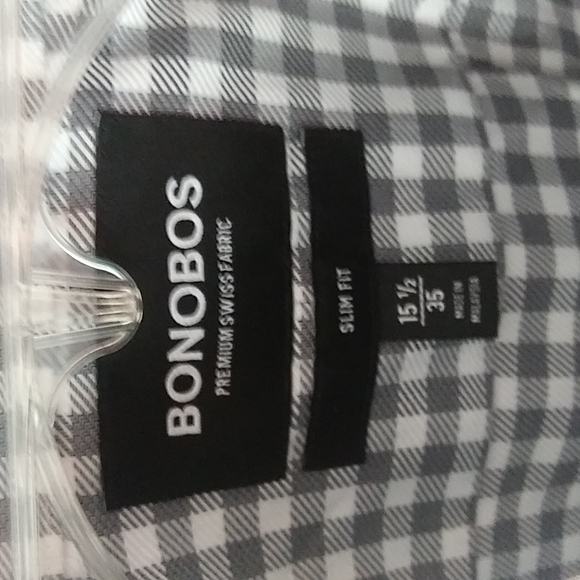 Bonobos button down shirt, gray, size M slim - Picture 2 of 4